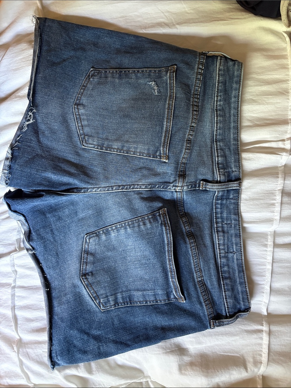 Universal Thread Distressed Blue Denim Shorts - Picture 3 of 3